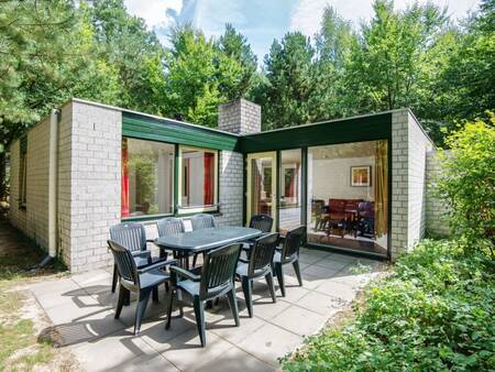 Terrace of a holiday home at Landal De Lommerbergen holiday park