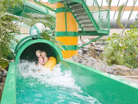 One of the 3 slides in the swimming pool of holiday park Landal De Lommerbergen