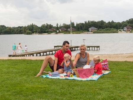 Beach at recreational lake Landal De Vlegge