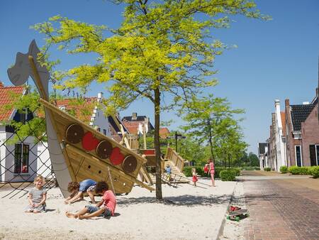 Children play in the playground at Landal Esonstad holiday park