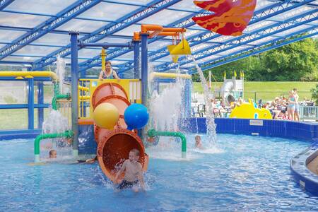 Water playground in the swimming pool of holiday park Landal Het Land van Bartje