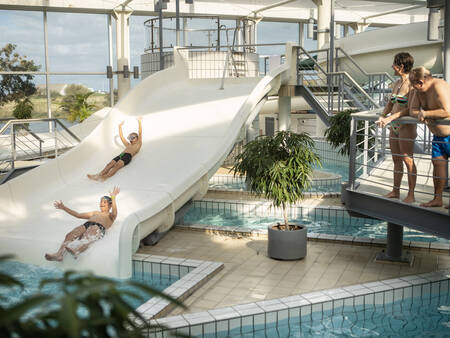 Wide slide in the indoor pool of Landal Holiday Park Rønbjerg
