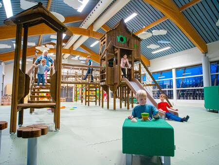 Children play in the indoor playground at Landal Vakantiepark Søhøjlandet