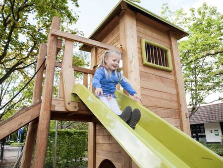 Slide in a playground at the Landal Landgoed Aerwinkel holiday park