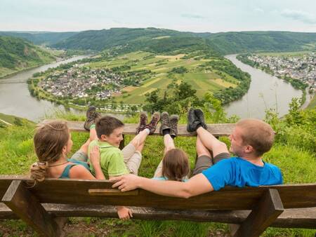 Landal Mont Royal - family enjoys a beautiful view over the Moselle valley