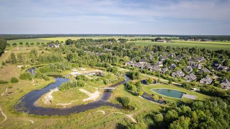 Aerial view of the nature playground and holiday park Landal Orveltermarke