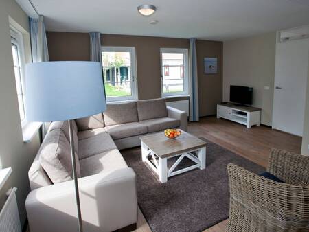 Living room of a holiday home at Landal Resort Haamstede holiday park
