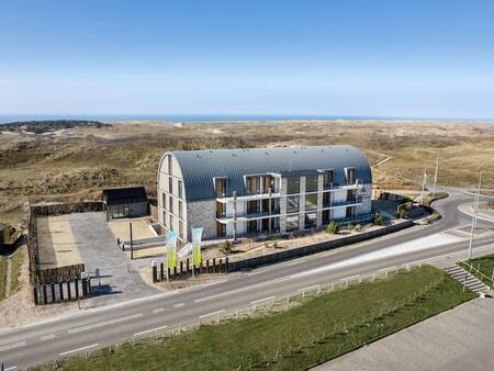 Aerial view of the Landal Résidence Westduin apartment complex