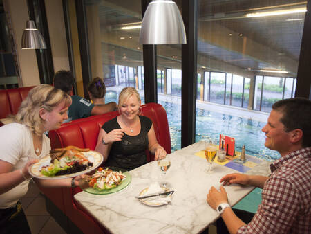 Paradise Dinner by the pool at the Landal Salztal Paradies holiday park