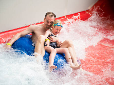A slide in the subtropical swimming paradise of the Landal Seawest holiday park