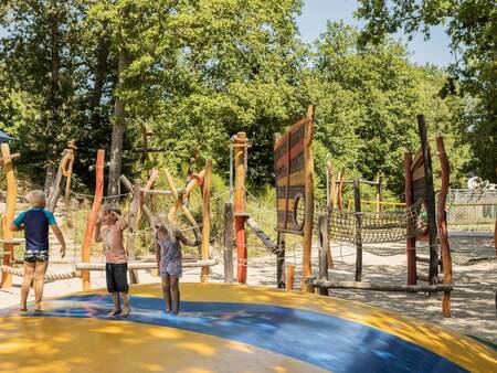 Air trampoline in a playground at the Landal Sonnenberg holiday park