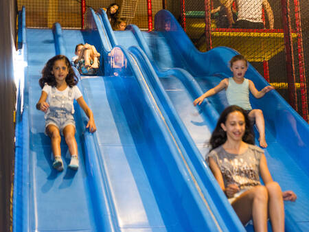 Slides in the indoor playground of the Landal Sonnenberg holiday park