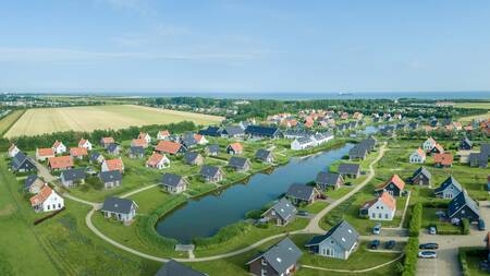 Aerial view of holiday park Landal Strand Resort Nieuwvliet-Bad