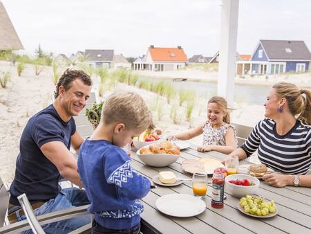 Terrace of a holiday home at Landal Strand Resort Ouddorp Duin holiday park
