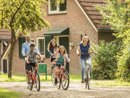 A cycling family at Landal Stroombroek holiday park