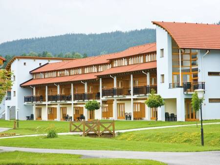 An apartment complex at the Landal Waterpark Marina Lipno holiday park