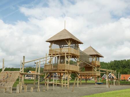 Large wooden playground at holiday park Landal Waterparc Veluwemeer