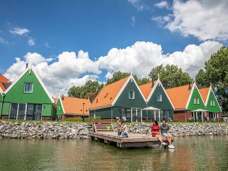 Jetty right in front of holiday homes at the Landal Waterpark Volendam holiday park