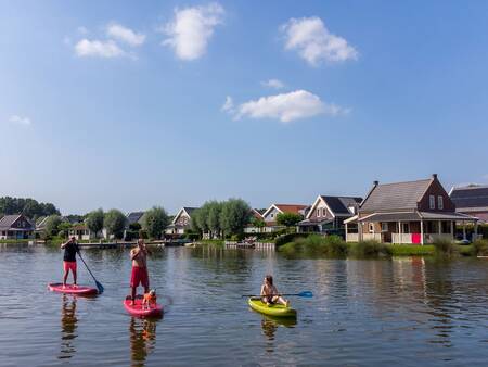Stand up paddle boarding and canoeing at the Landal Zuytland Buiten holiday park