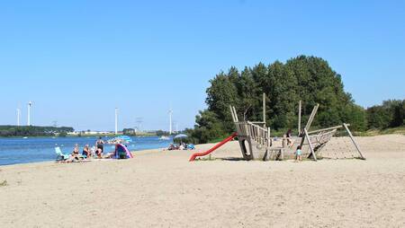 Playground on Lake Brielse at holiday park Molecaten Park Kruininger Gors