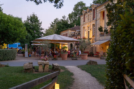Terrace of the restaurant of holiday park RCN Le Moulin de la Pique