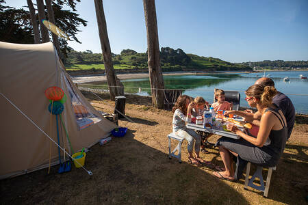 Camping pitch with a view of the sea at holiday park RCN Port l'Epine