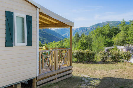 A chalet with veranda on holiday park RCN Val de Cantobre