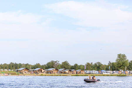 Safari tents on the Veerse Meer at holiday park RCN de Schotsman