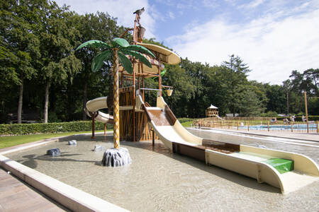 Playground equipment in the splash paradise at holiday park RCN het Grote Bos
