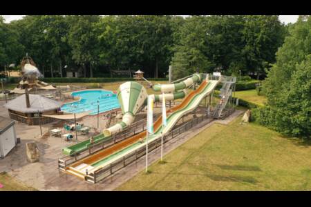Large slide in the outdoor pool of holiday park RCN het Grote Bos
