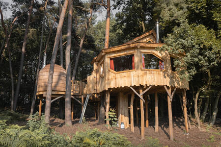 An attractive tree house between the treetops at the Warredal Recreational Park