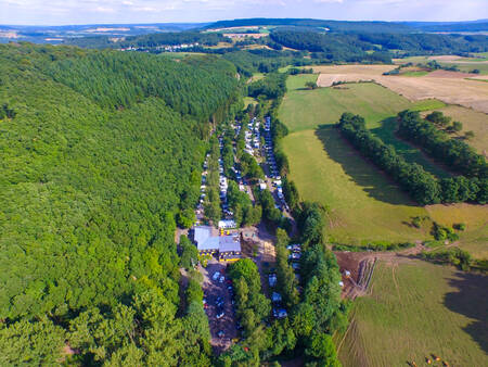 Aerial view of the holiday park Resort Walsdorf in Luxembourg