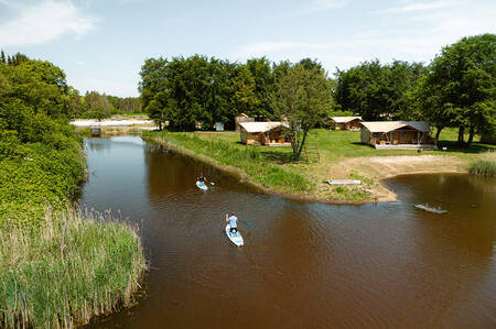 Man canoeing at holiday park Resort de Parel.