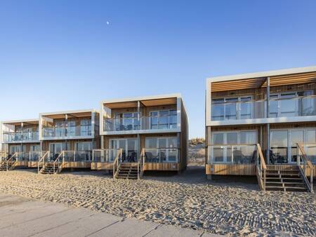 Beach houses directly on the beach of Roompot Beach Villas Hoek van Holland
