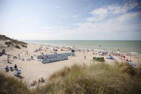 The North Sea beach near the Roompot Breeduyn Village holiday park