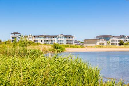 Hotel complexes on the water at the Roompot Cape Helius holiday park