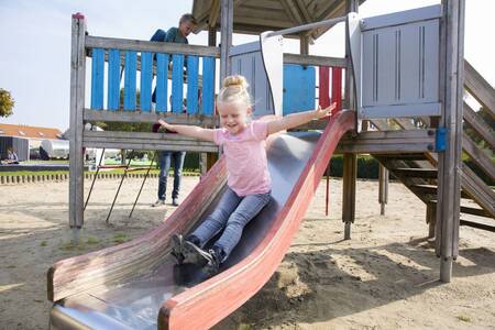 Children playing in a playground at the Roompot De Soeten Haert holiday park