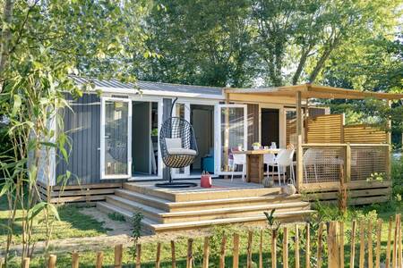 Chalet with veranda at the Roompot Deux Fontaines holiday park
