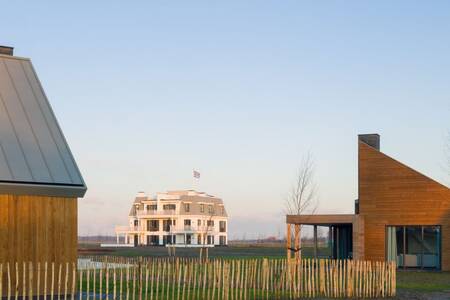 Holiday homes and apartment building at the Roompot Domein het Camperveer holiday park