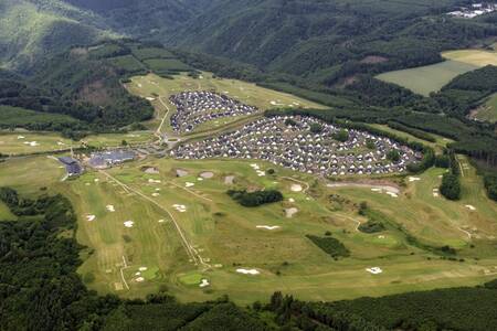 Aerial view of holiday park Roompot Ferienresort Cochem and surroundings