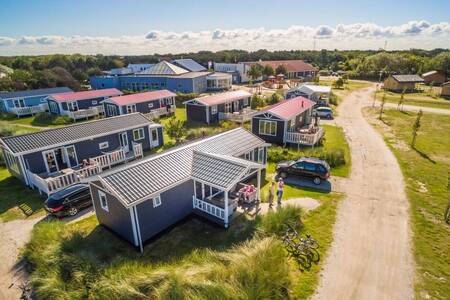 An aerial view of chalets at Roompot Holiday Park Boomhiemke
