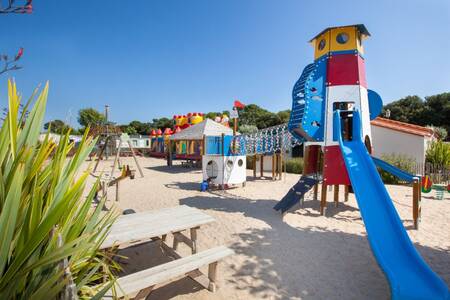 A large playground at the Roompot Le Littoral holiday park