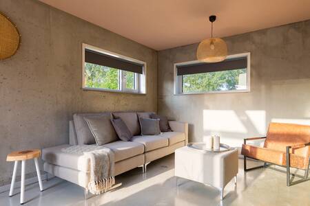 Living room of a Duinlodge at the Roompot North Sea Resort Vlissingen holiday park