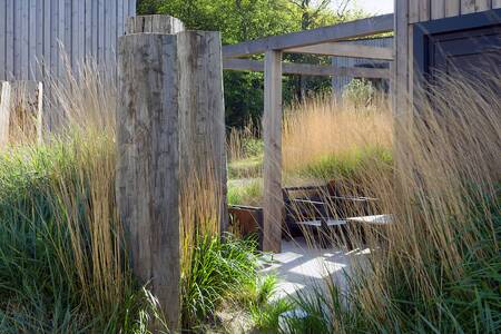 Garden of a Duinlodge at the Roompot North Sea Resort Vlissingen holiday park