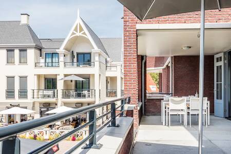 Balcony of an apartment at the Roompot North Sea holiday park Résidence Dishoek