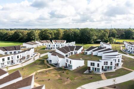 Aerial view of holiday homes at the Roompot Park Eksel holiday park