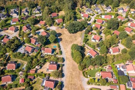 Aerial view of holiday homes at the Roompot Recreatiepark de Tolplas holiday park