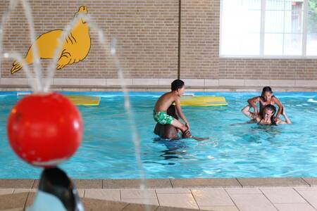 People swimming in the indoor pool of Roompot Holiday Park Hellendoorn