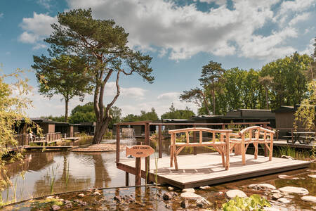 Terraces in a pond at Soof Retreats Soof Heuvelrug