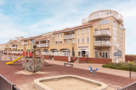 Playground in front of the apartments at Summio Marina Port Zélande